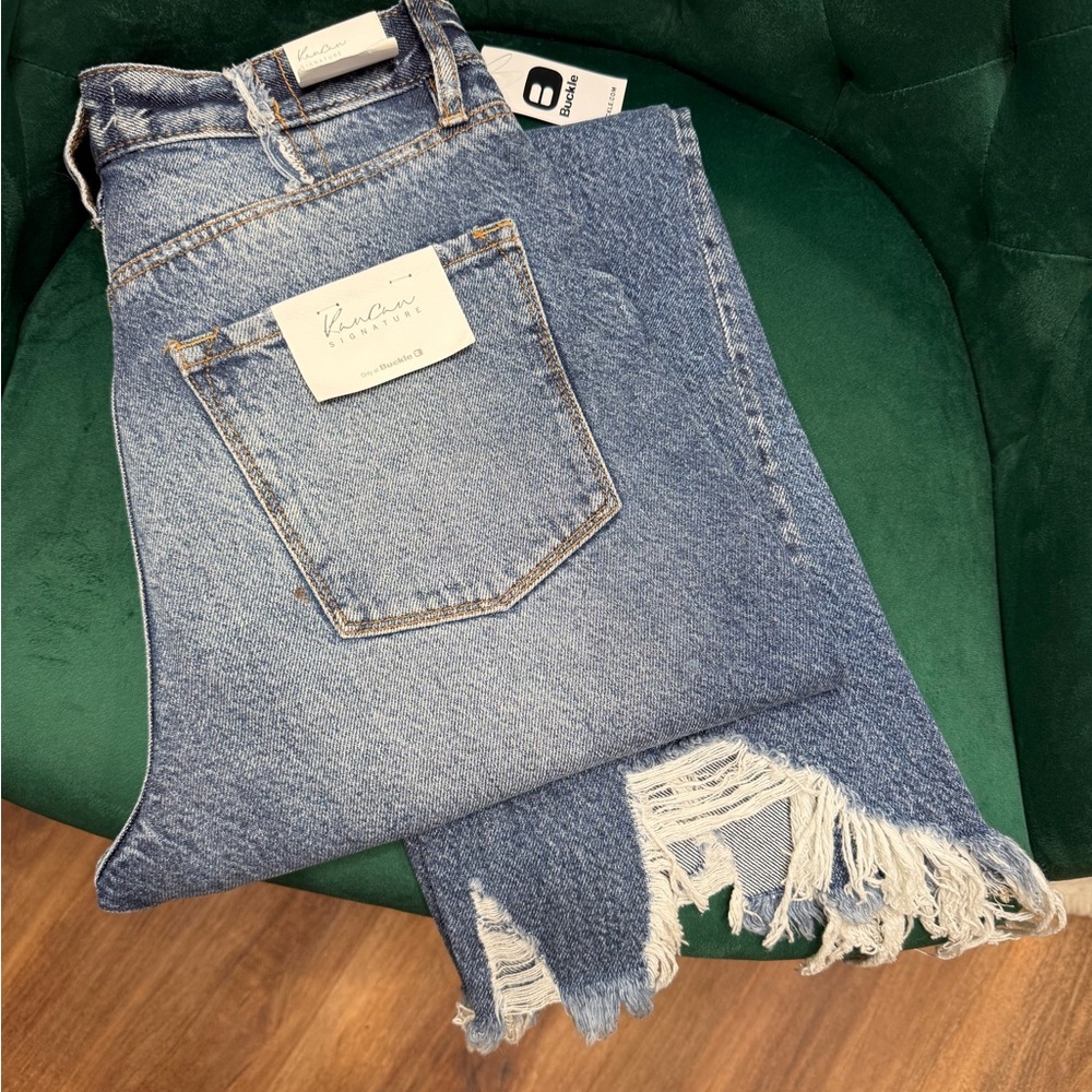 KanCan Light Blue Frayed Ankle Jeans